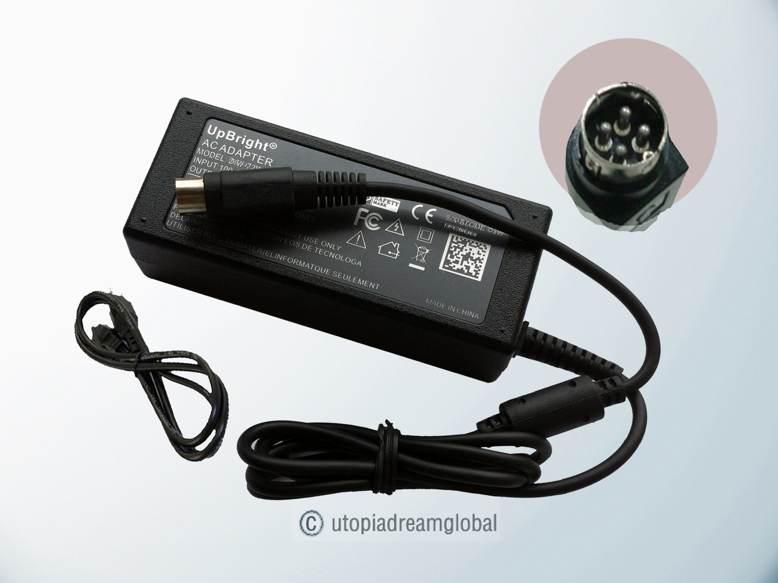 4-Pin NEW AC Adapter For DELTA ADP-50XB ADP-40ZB ADP-50YH B DC Power Supply Cord
