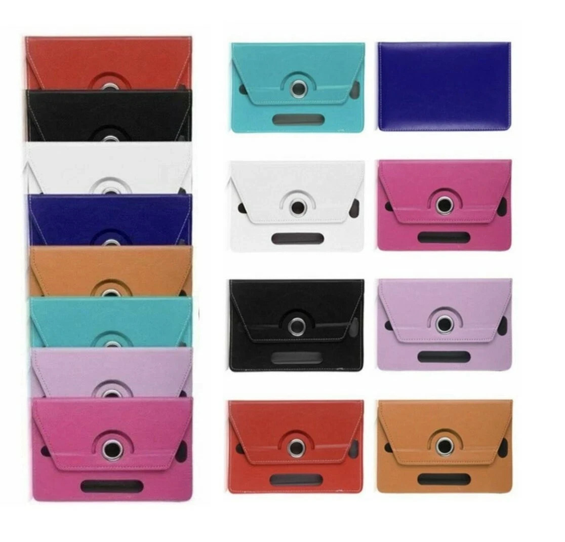 Universal Android Tablet 8"  360° Folio Leather Rotating Case Cover