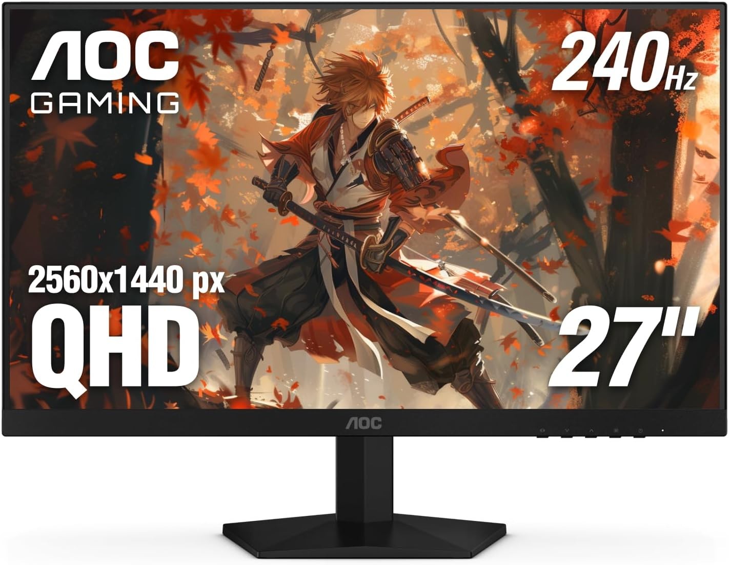 AOC 27 Inch Gaming Monitor 2K QHD 240Hz IPS G-SYNC Compatible, Q27G41ZE | 2560×1