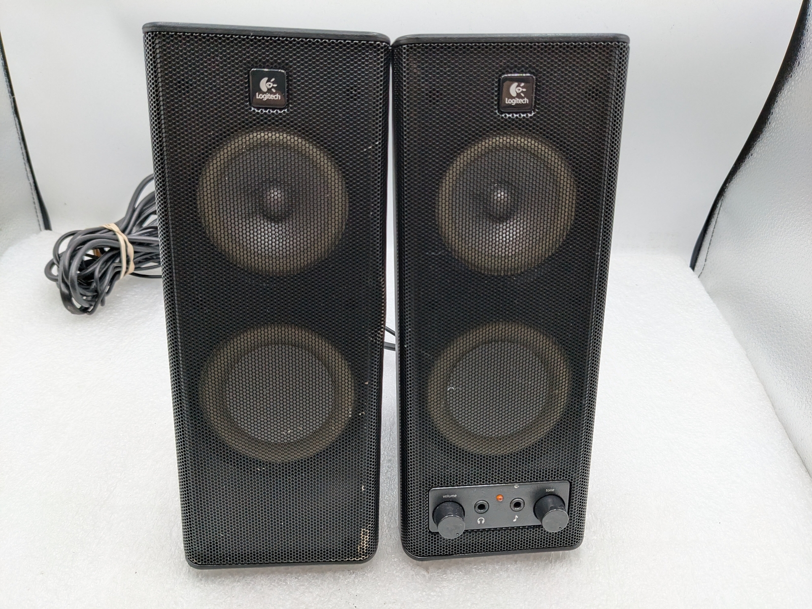 Logitech S-0264A Computer Speakers 3.5mm Jack TESTED w/ 