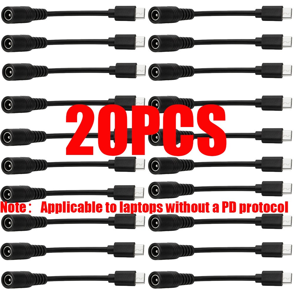20pcs for HP DELL 100W  7.4mm Power Adapter Converter Cable To USB-C Port
