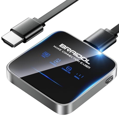 BRAIDOL 2027 UPGRADED WIRELESS HDMI DISPLAY DONGLE ADAPTER - BLACK