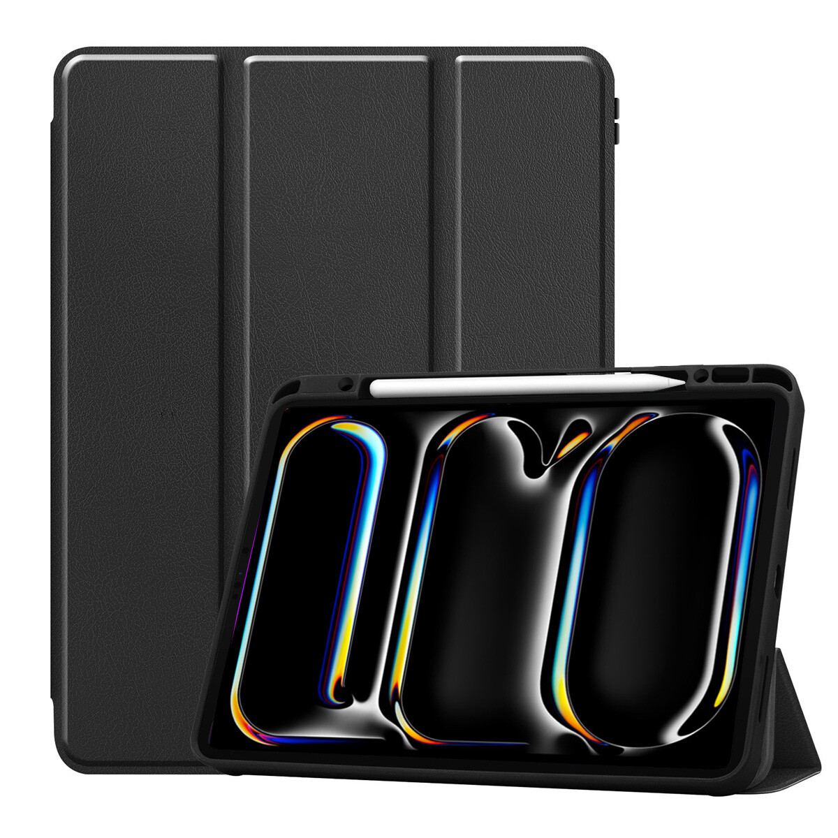 For iPad Pro M4 13/11 in Case Magnetic Leather Stand Smart Cover with Pen Holder