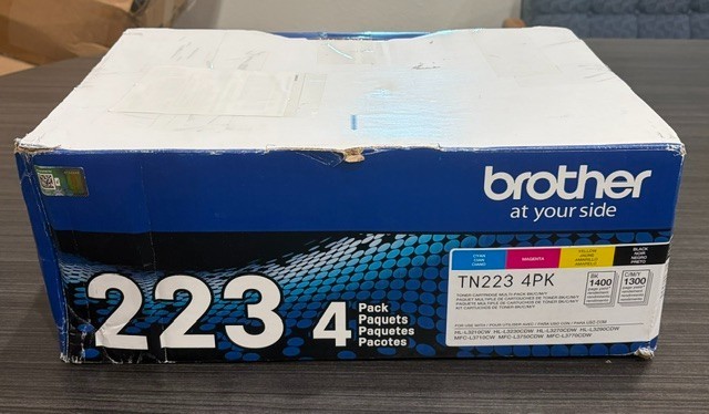 Brother TN223 4PK Standard-Yield Toner Cartridge Replacement 4-Pack-Untested-