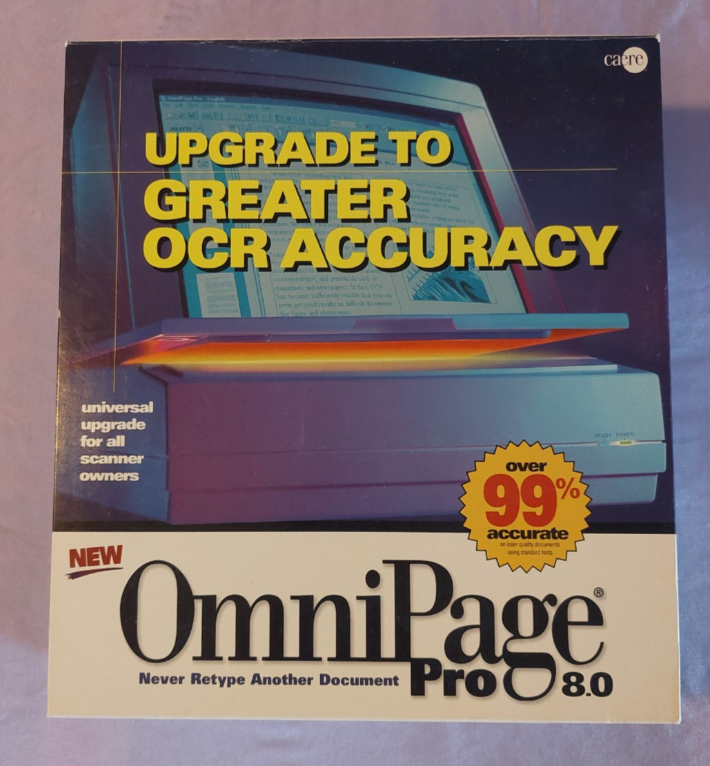 OmniPage Pro 8.0 Rev E - CD-ROM for Windows BIG BOX