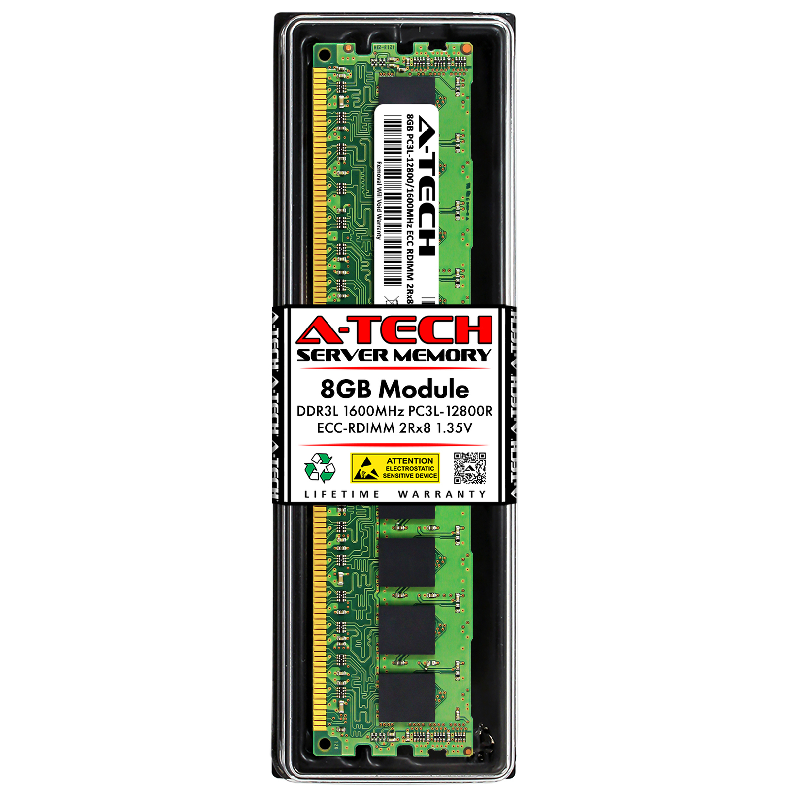 8GB DDR3 PC3-12800R RDIMM Replacement for Micron MT18KDF1G72PDZ-1G6E1 Memory RAM