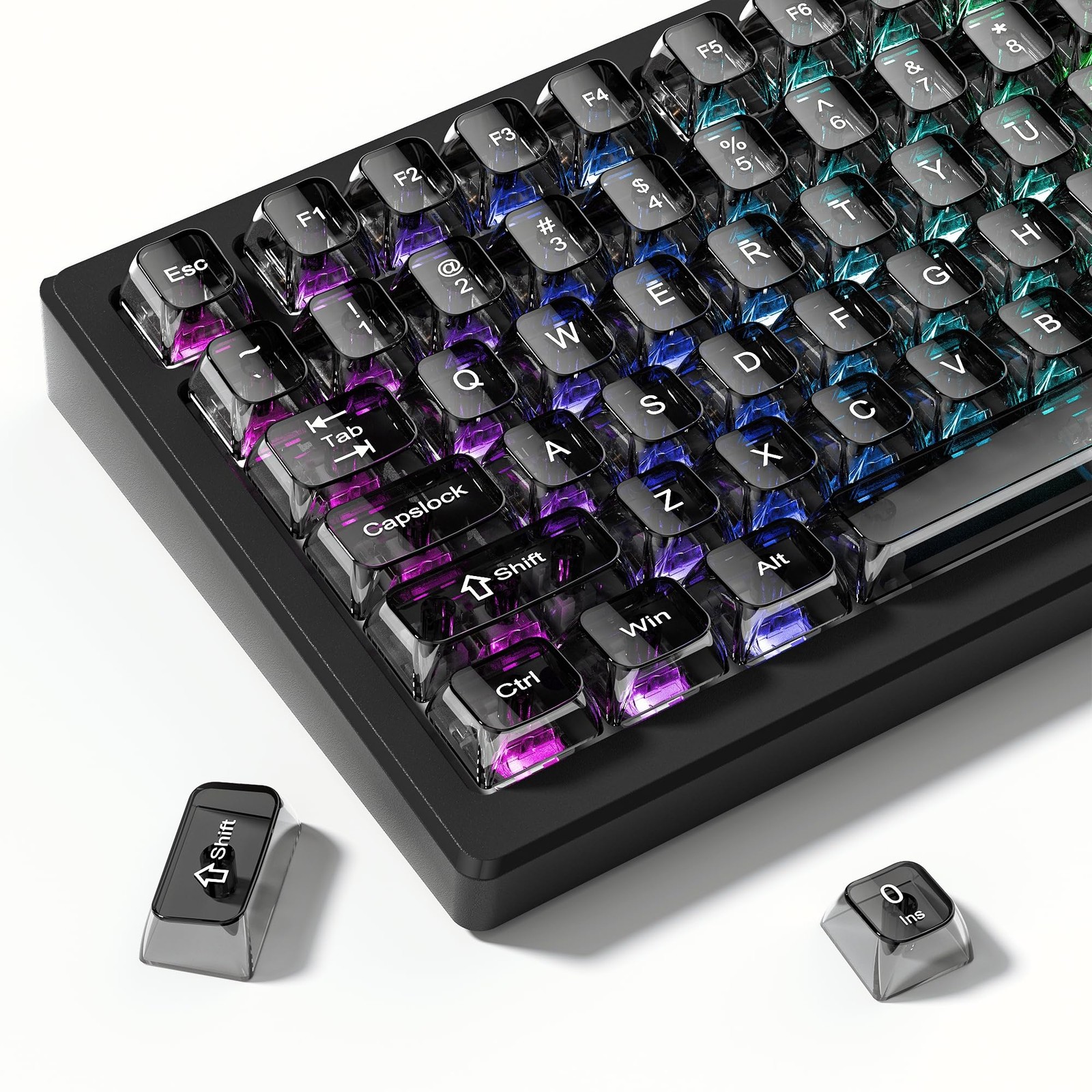 dagaladoo Clear keycaps Set,Translucent Keyboard keycaps,Jelly Key caps