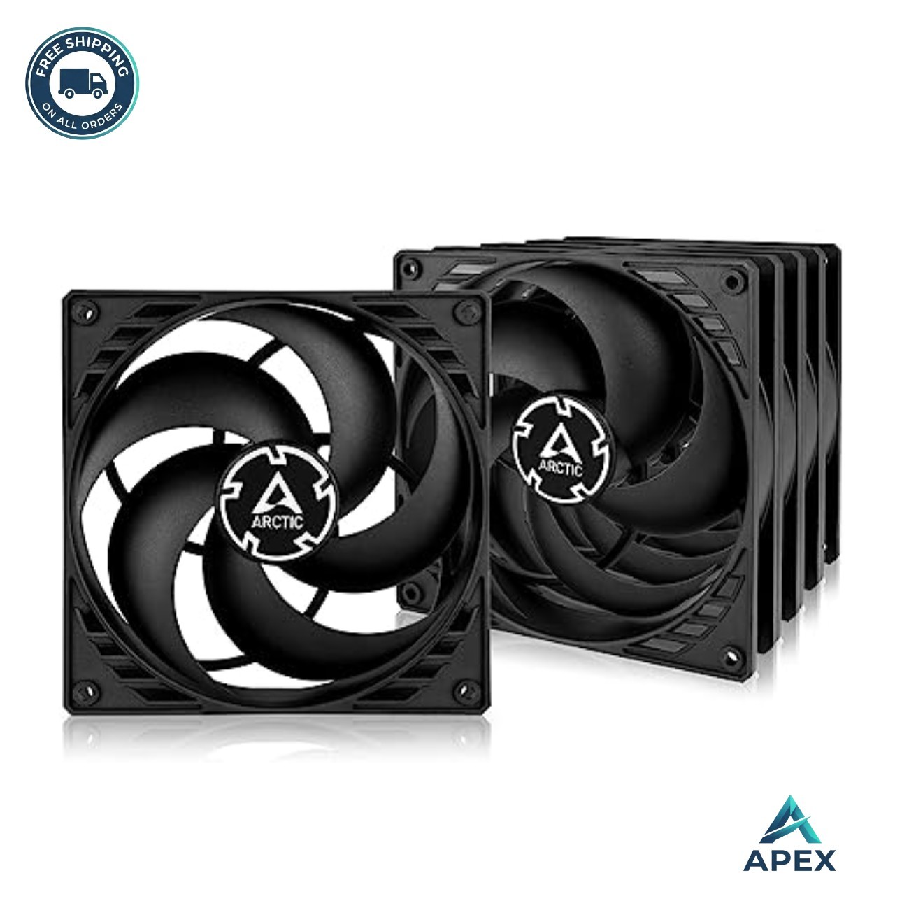140mm Case Fan 5 Pack 4 Pin PWM 200 to 1700 RPM Static Pressure Quiet PC Cooling