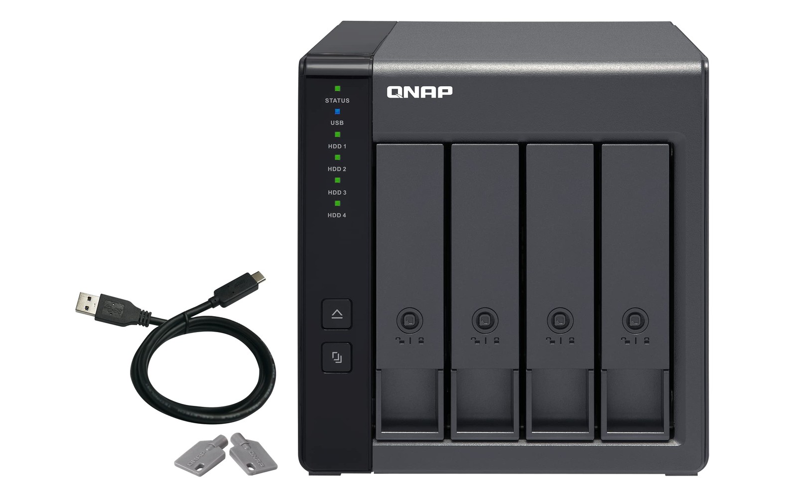 QNAP TR-004 4 Bay USB Type-C Direct Attached Storage (DAS) with hardware RAID...