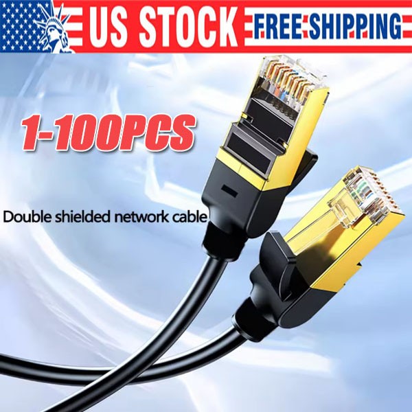 Cat 8 Ethernet RJ45 Cable Super Speed 40Gbps Patch LAN Network Gold Plated Lot
