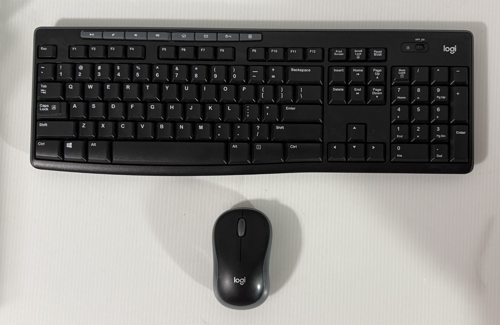 Logitech K270 Wireless Keyboard & M185 Mouse W/ Receiver Dongle Tested & Works