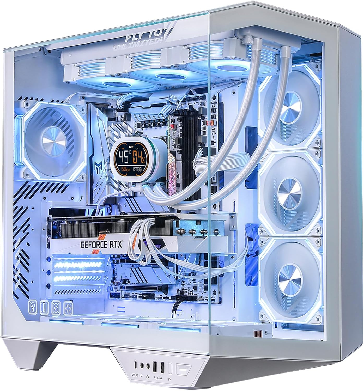Darkflash Full-Tower ATX Gaming PC Case, Back Plug-In Motherboard, Vertical GPU