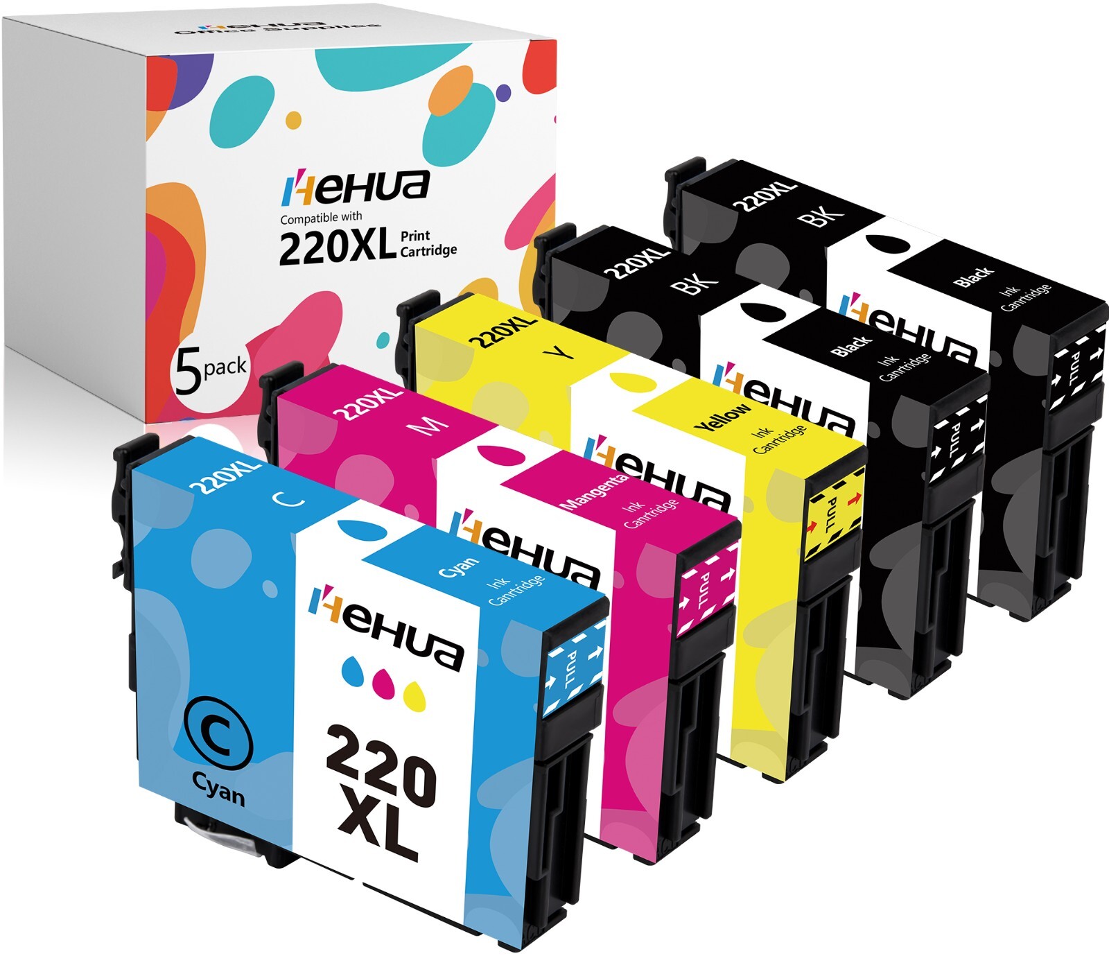 5P T220XL 220-XL Ink Cartridges For Epson XP420 XP424 XP320 WF2630 WF2660 WF2760