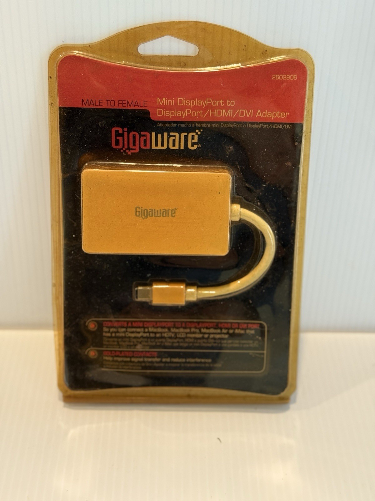 Gigaware Mini DisplayPort to DisplayPort/HDMI/DVI Adapter – New Sealed