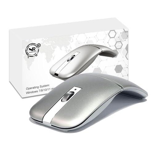 Foldable Arc Wireless Mouse Bluetooth 5.3 & 2.4GHz Silent Click Optical