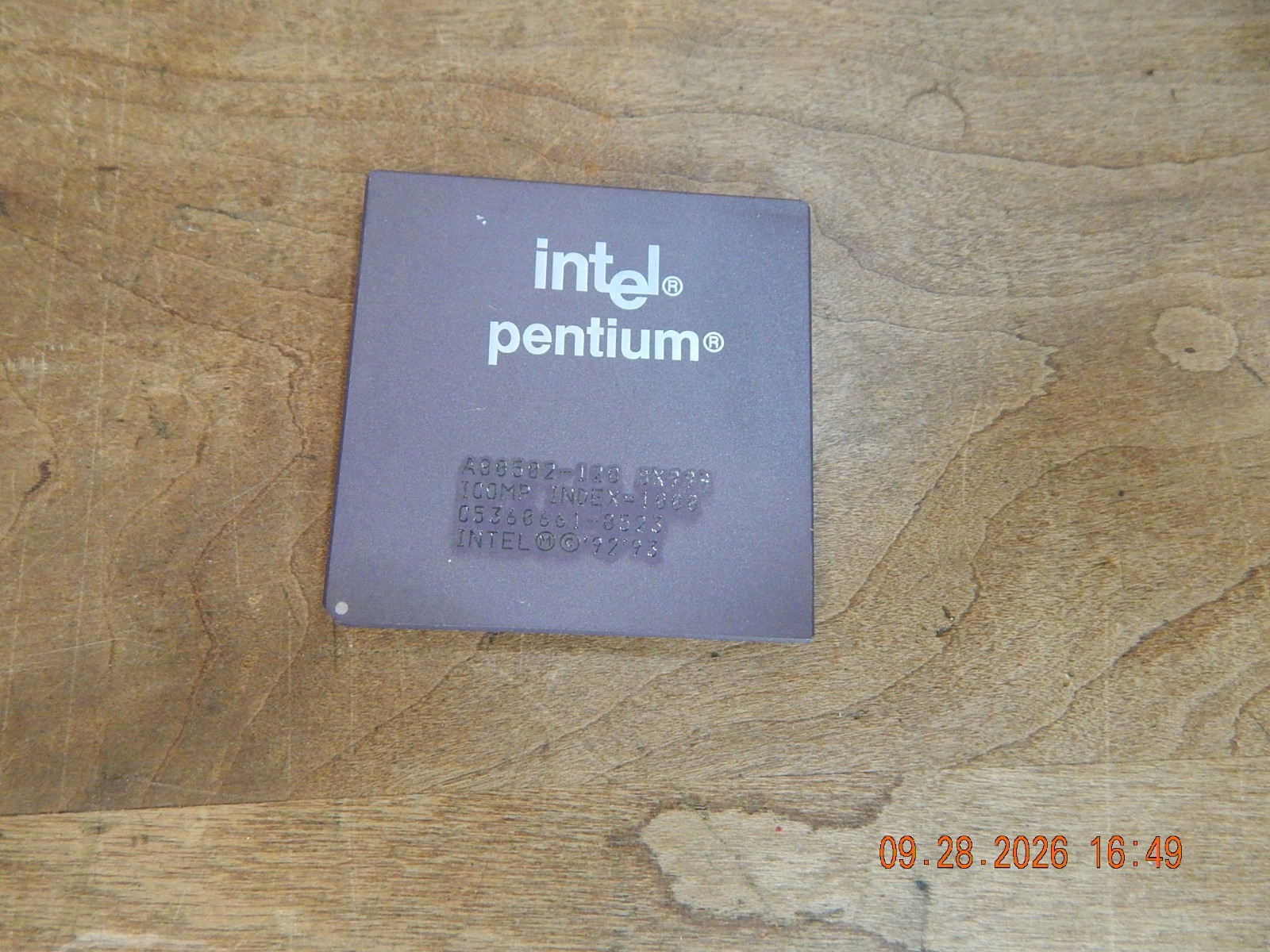 Vinage Intel Pentium  Socket Coppermine Gold Pin