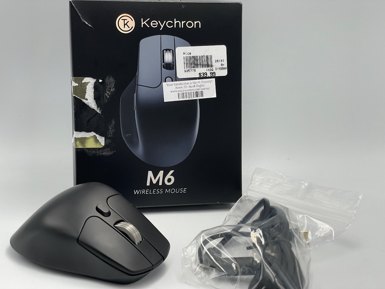 Keychron M6 Ultra Silent Wireless Gaming Mouse - Black - TESTED