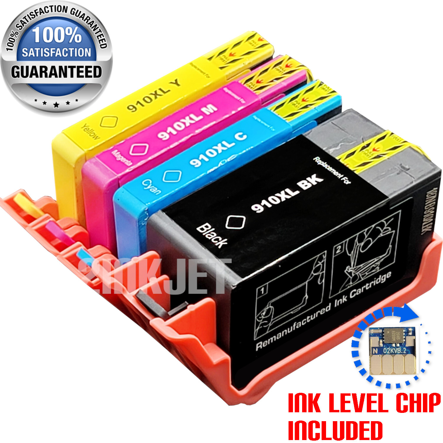 4Pack 910XL Ink Cartridge for HP 910 OfficeJet Pro 8010e 8020e 8021e 8022e 8028