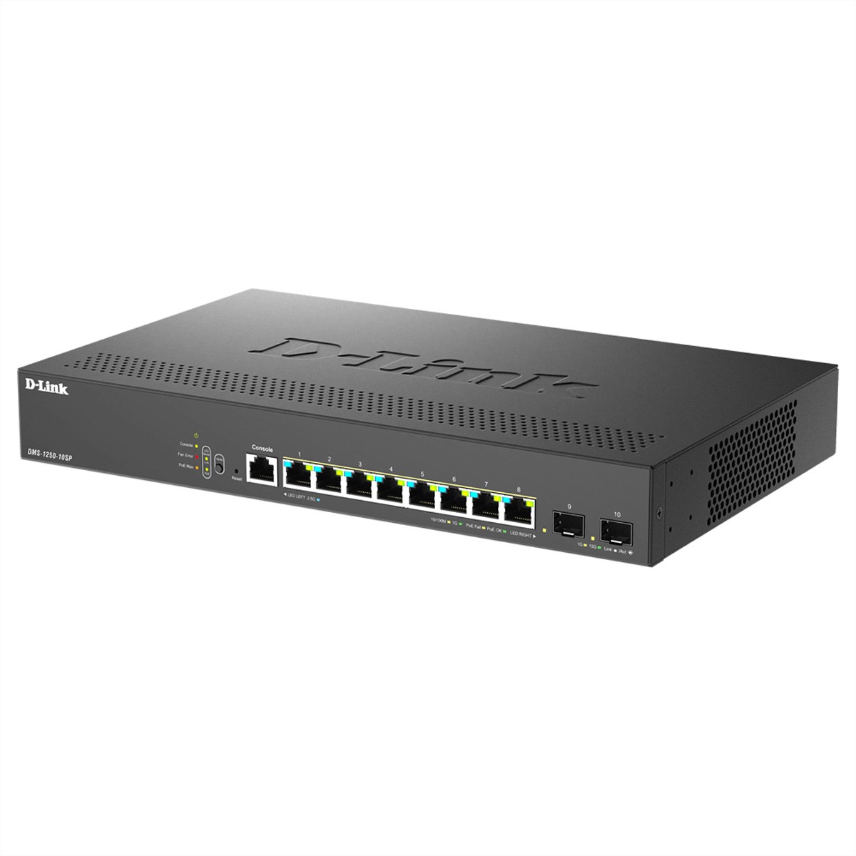 DMS-1250-10SP/E D-Link DMS-1250-10SP Switch L2+ Smart 8x/1000/2.5G PoE++ 2 ~D~