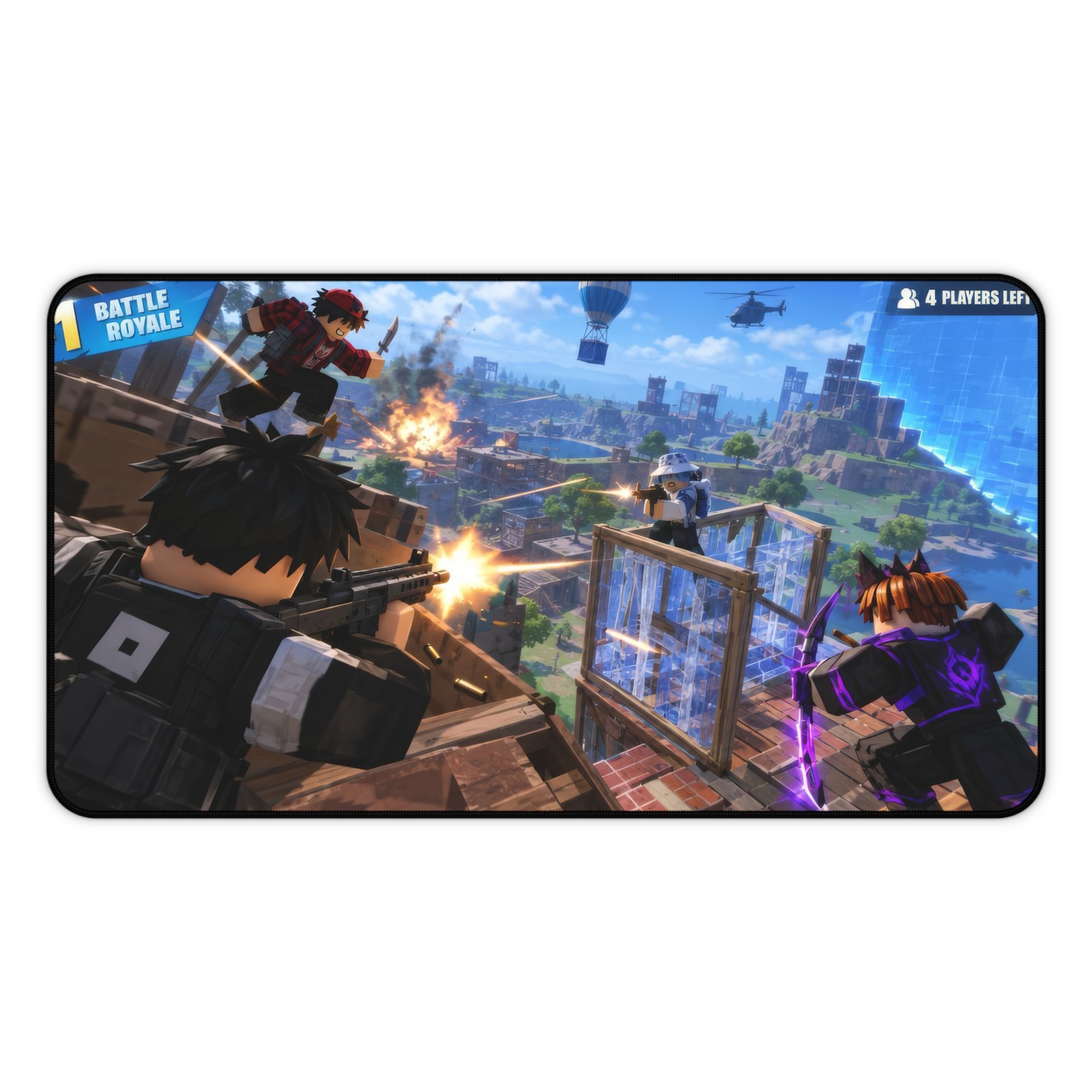 Roblox Battle Royale Gaming Desk Mat  Gamer Style Shooter Scene