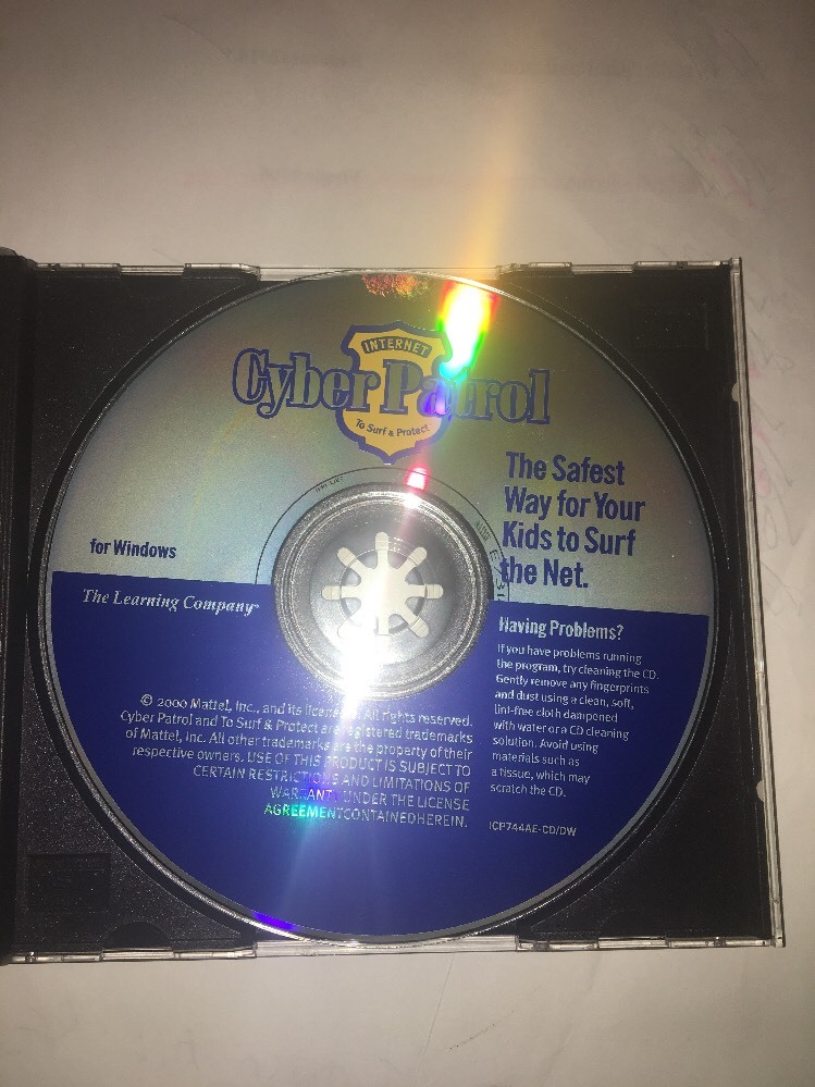 ☆Internet Cyber Patrol CD-ROM☆The Learning Company☆Windows/Mac☆2000 RARE VINTAGE