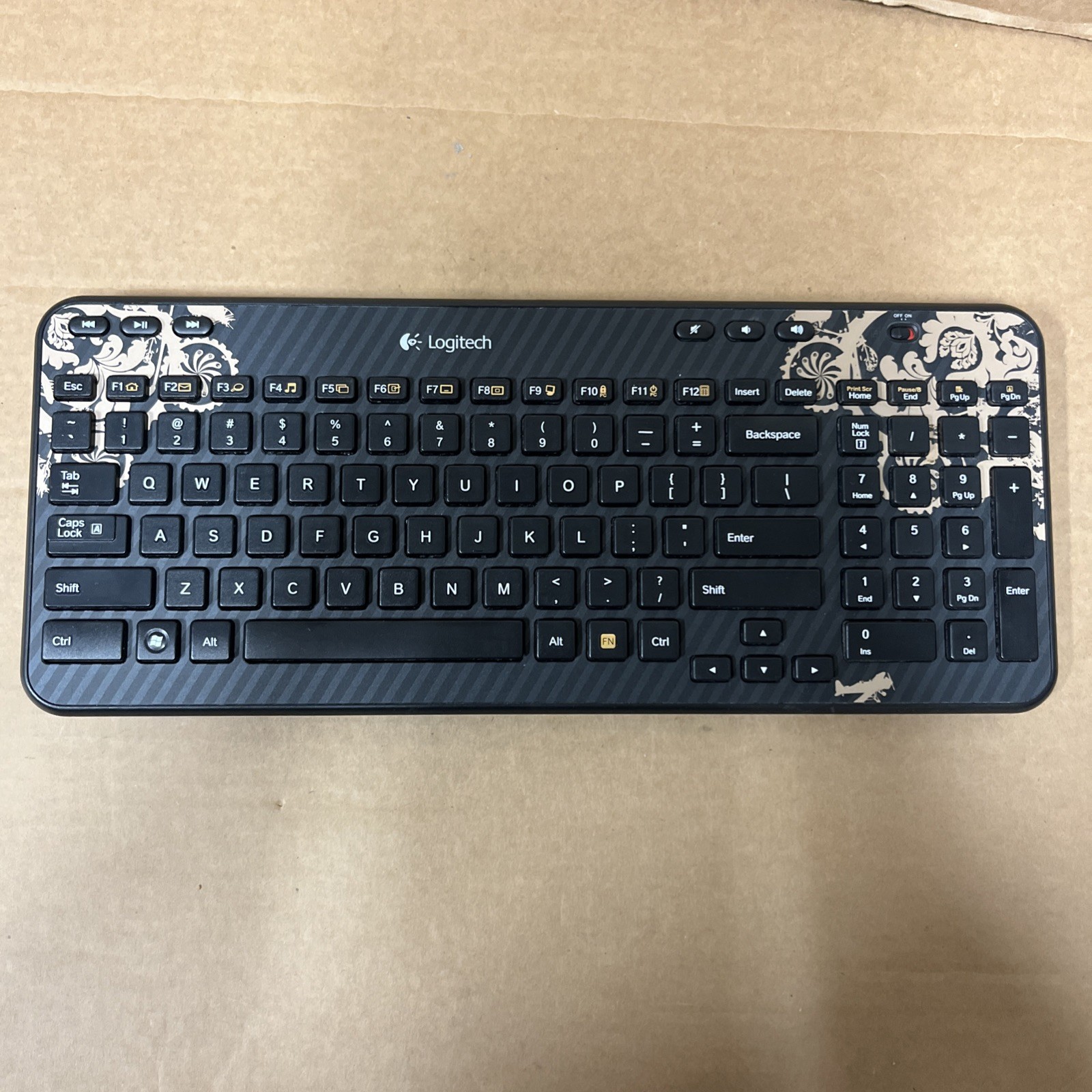 Logitech K360 Y-R0017(*) Wireless Keyboard w/ USB Receiver - Black + Design