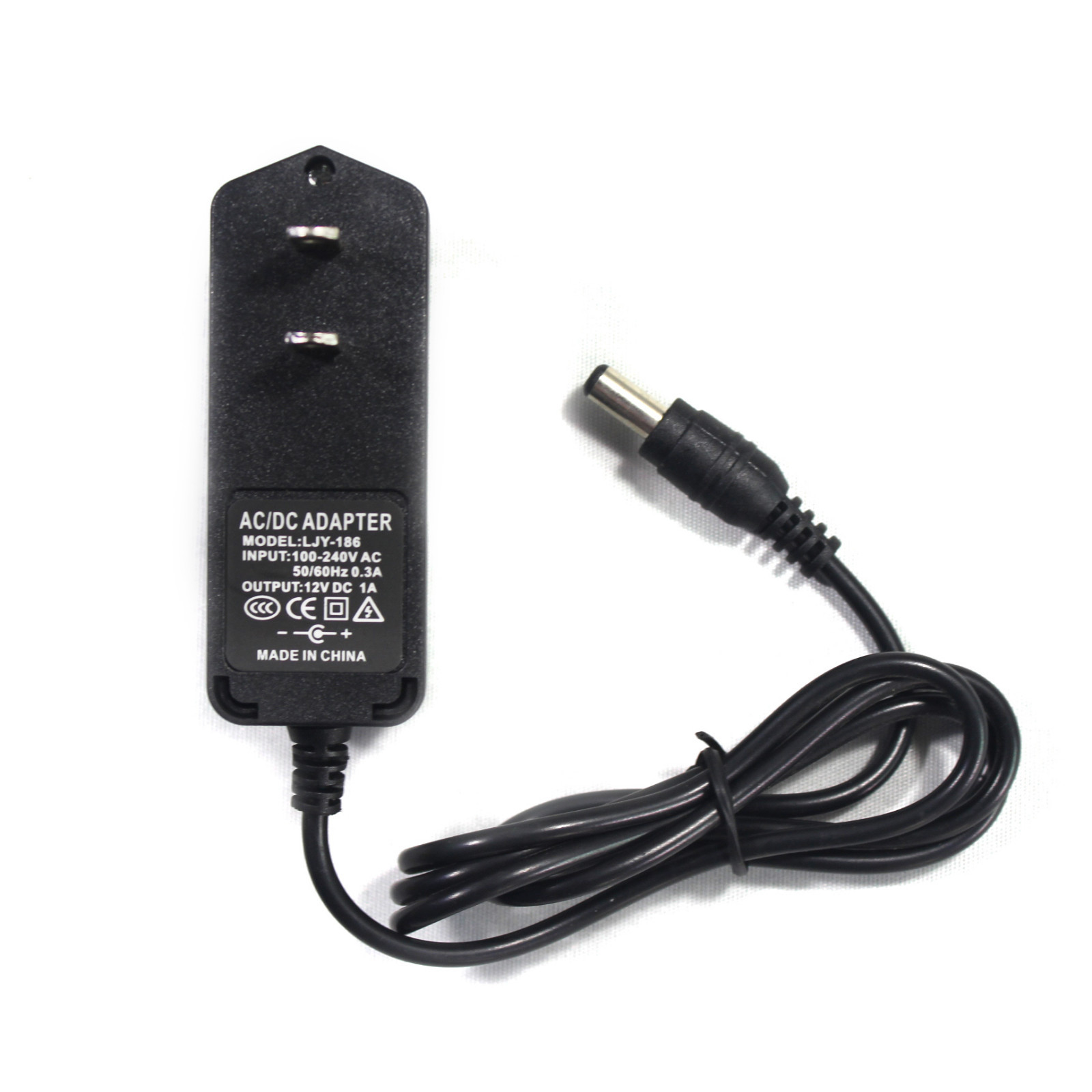 12VDC 1A 12W AC-DC Power adapter US plug for LCD monitor 100VAC~240VAC input