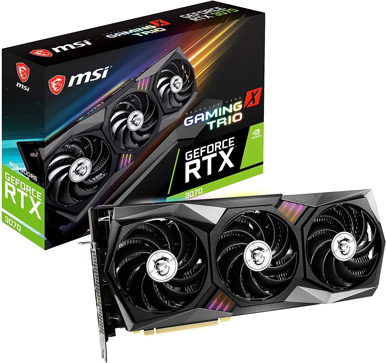 MSI GeForce RTX 3070 GAMING X TRIO 8GB GDDR6 Graphics Card Non LHR