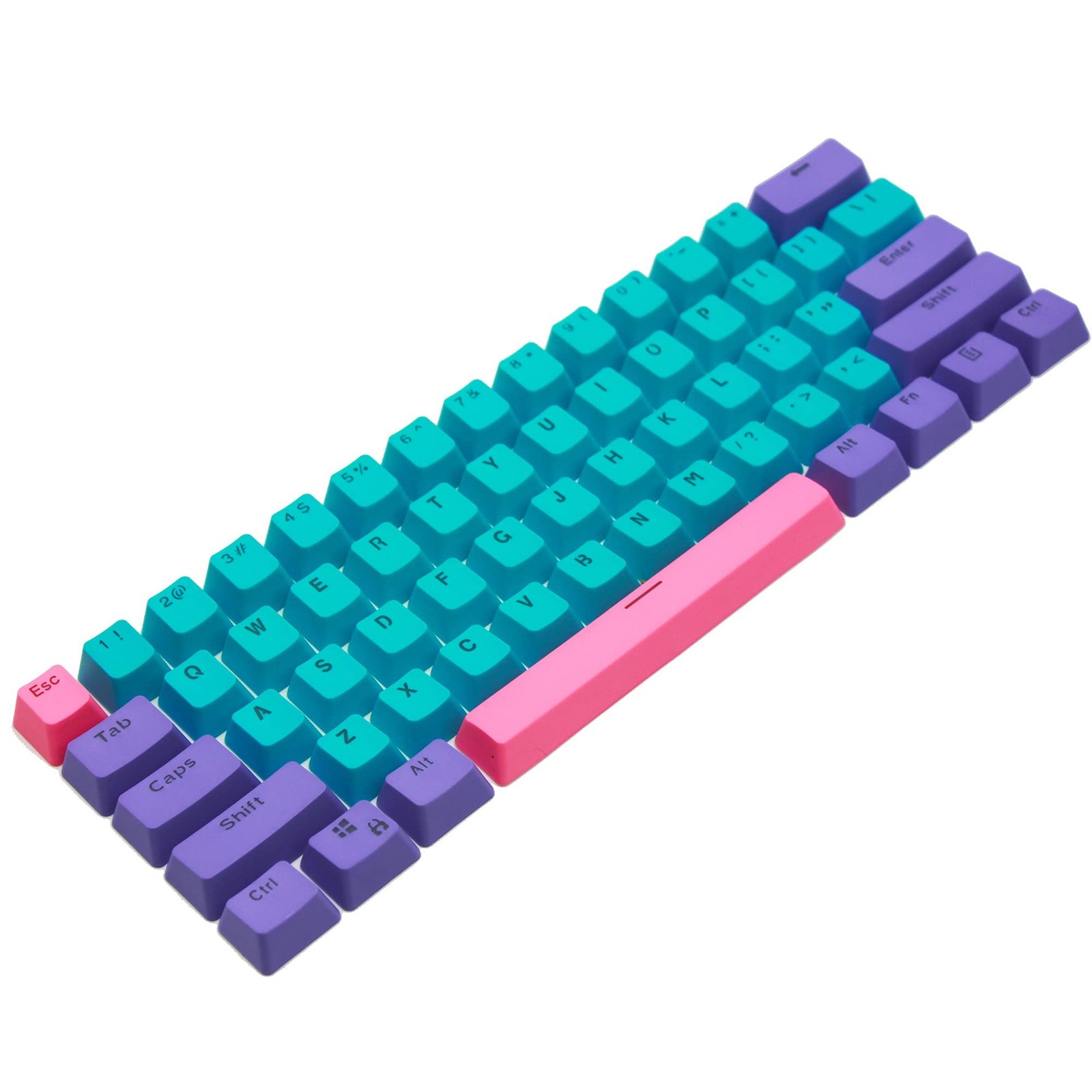 WHYSP PBT Keycaps 60% for 60 Percent Keyboard OEM Profile Backlit Key Joker