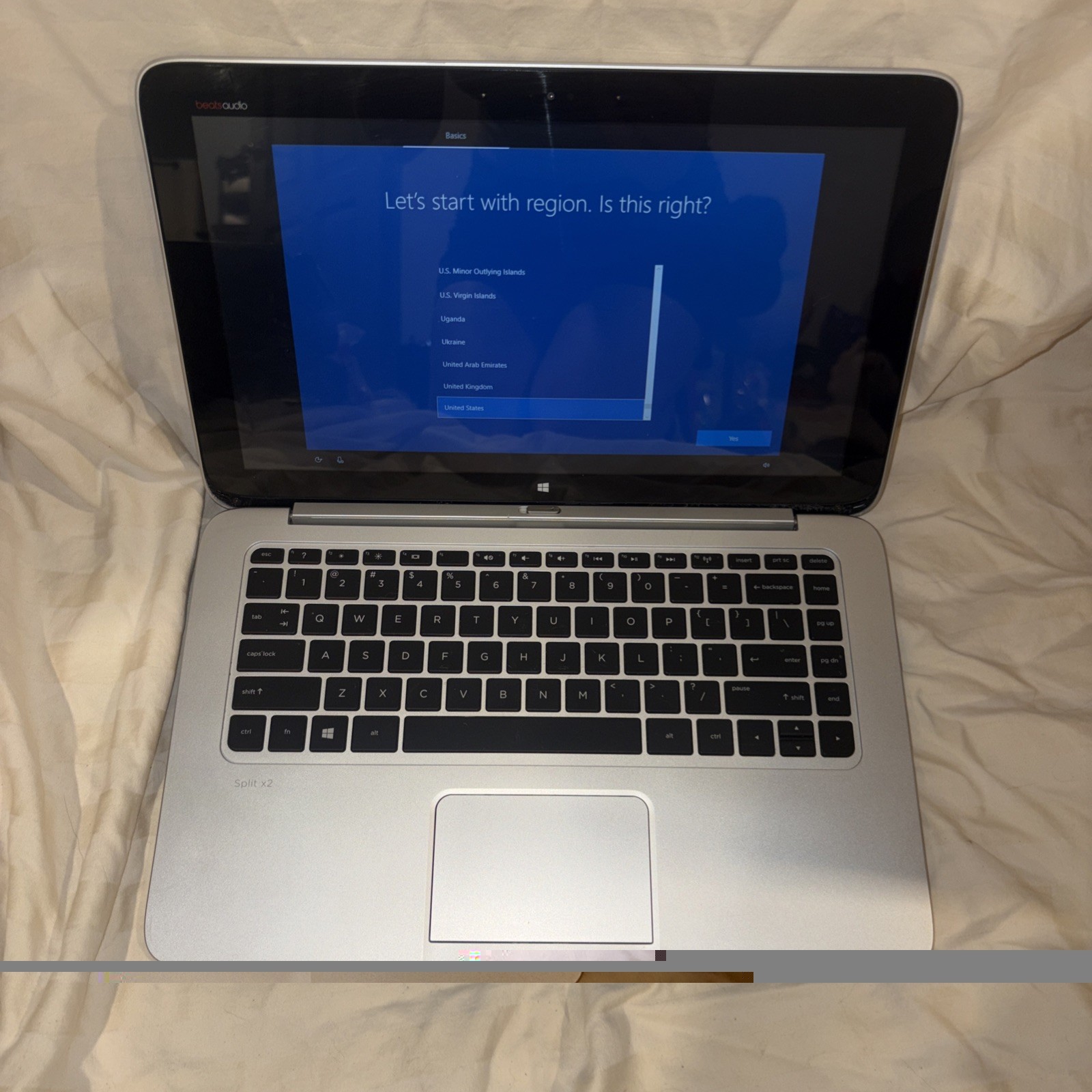 HP Laptop Beats Audio Split X2 Windows 8 