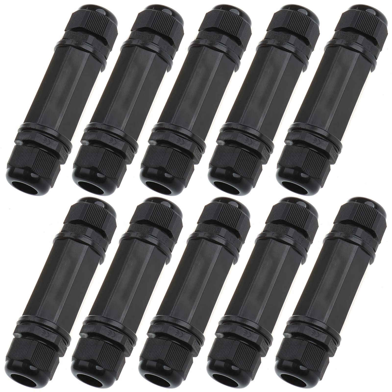 M22Z Shielded RJ45 Cat6 Double Head Waterproof Connector Ethernet Plug 10 PCS
