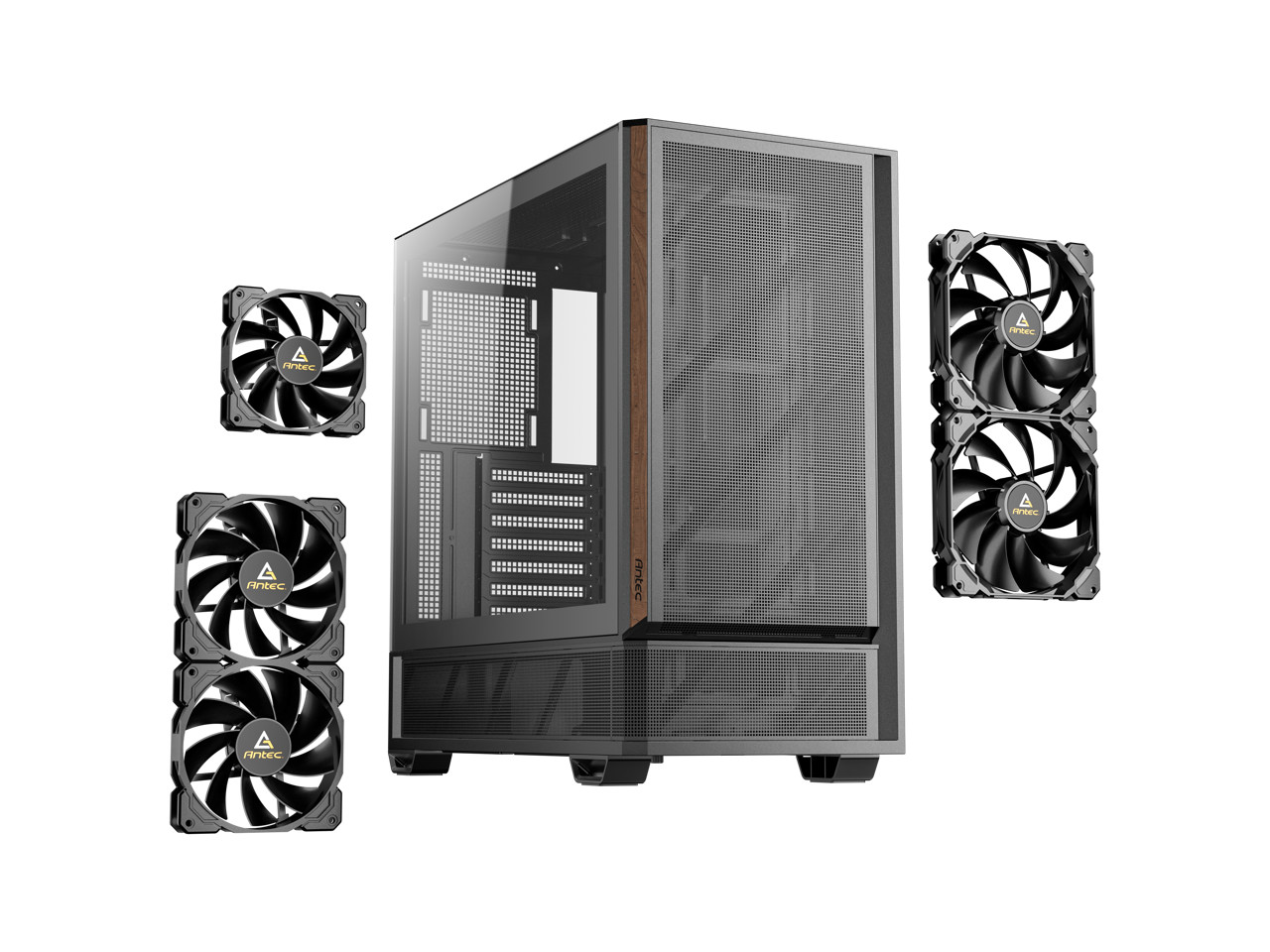 Antec P30 AIR, 3 PWM & 2 PWM Reverse Fans Included, Metal Mesh Front with Premiu
