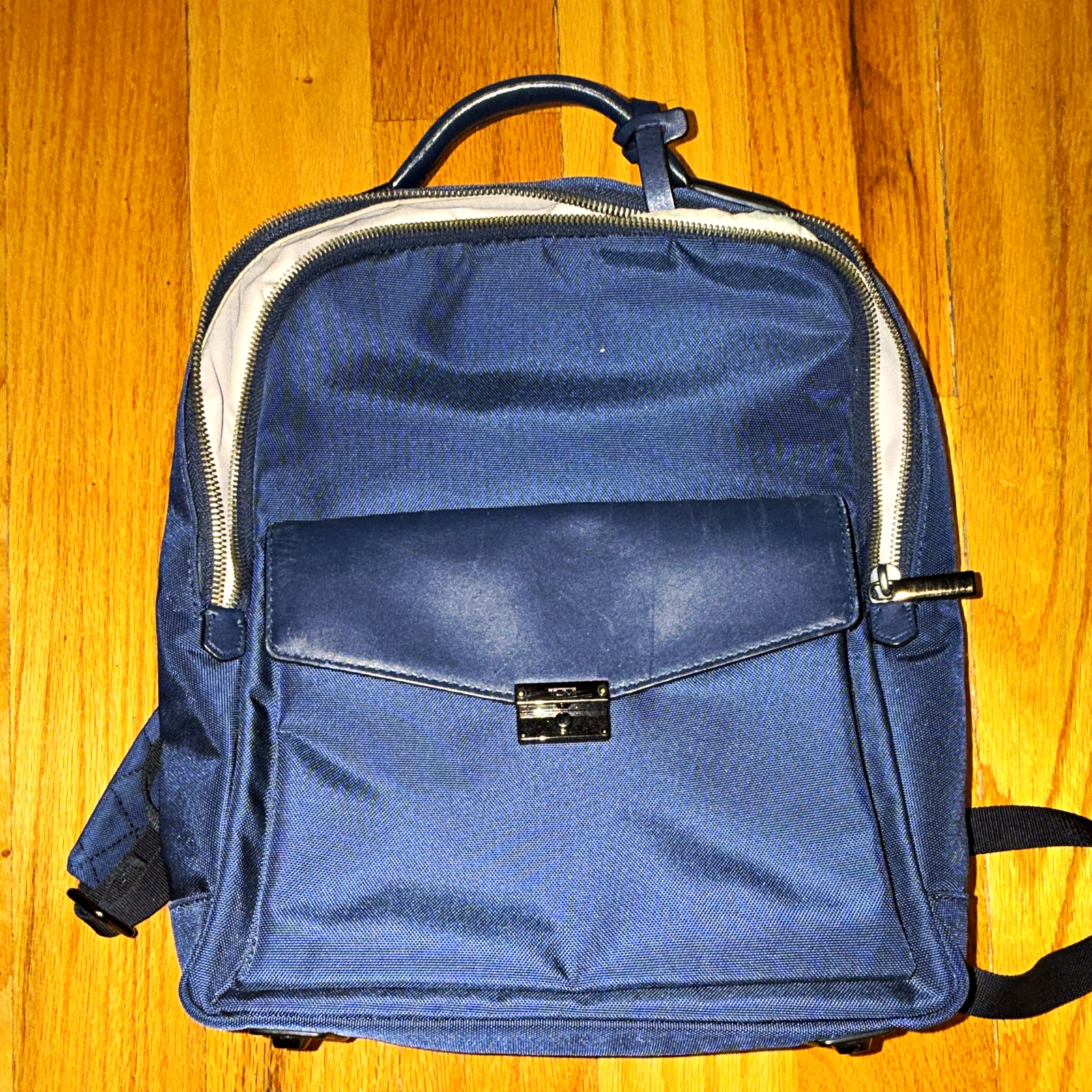 TUMI Blue Nylon Laptop Backpack 13 in Compatible Padded Laptop Compartment