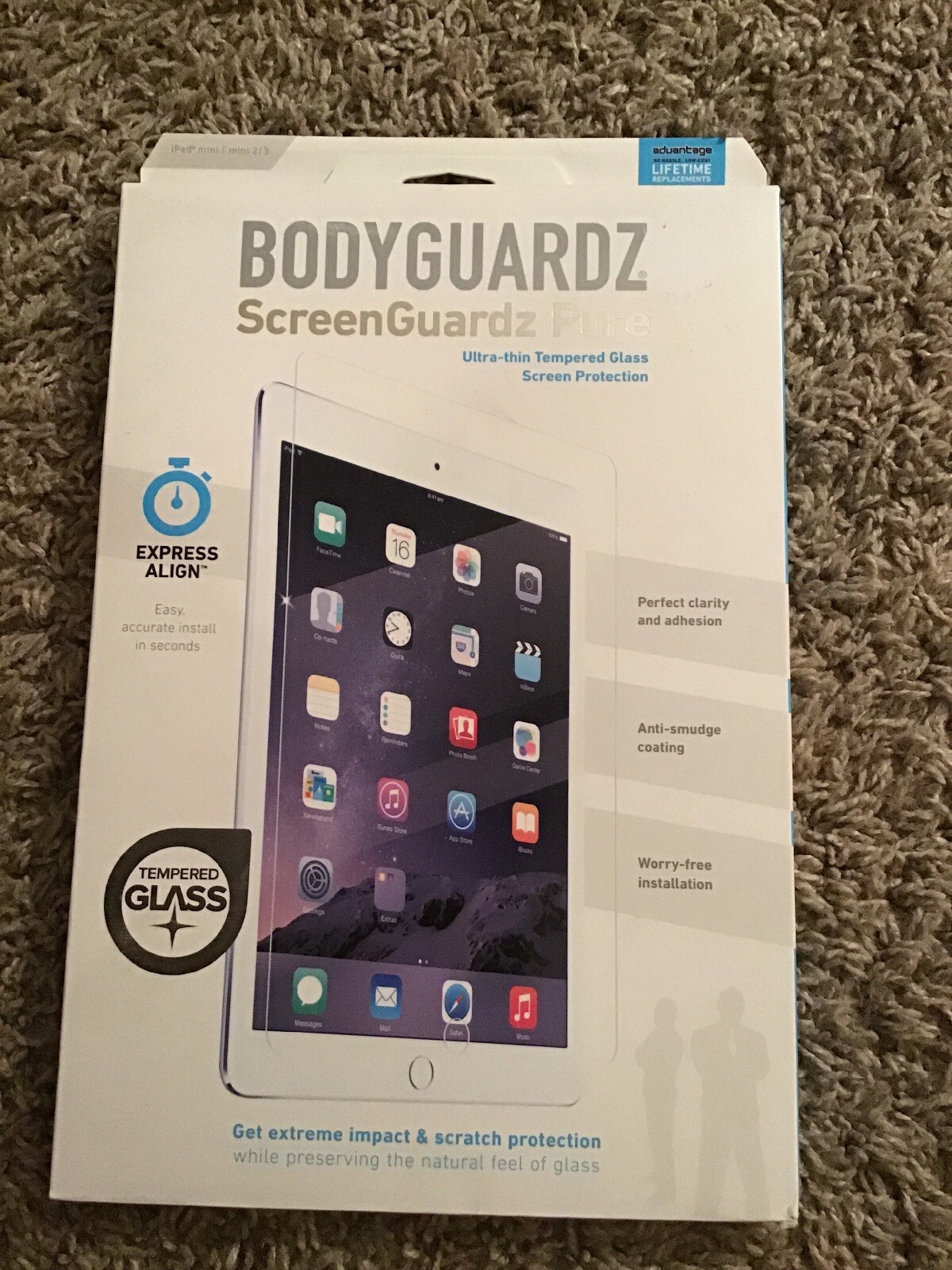 NIP Bodyguardz Screenguardz Pure For Ipad Mini/mini2/3