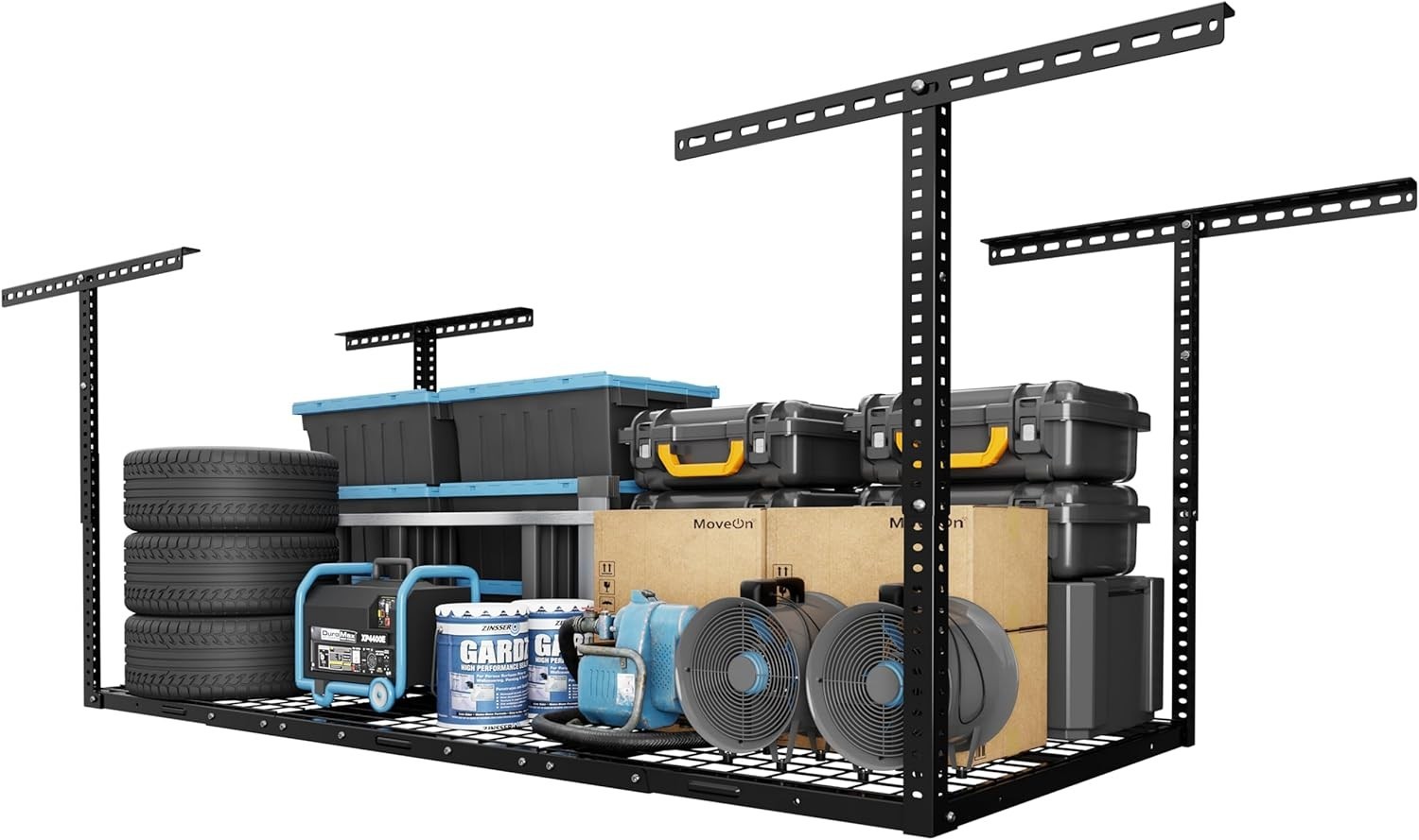 Overhead Garage Storage Rack Adjustable Ceiling Ceiling Joints 72 Inch Length x