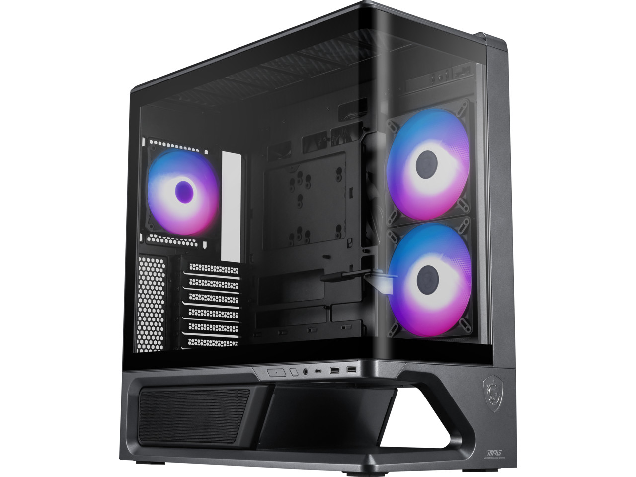 MSI MPG VIXTA 300R PZ Mid-Tower ATX Gaming PC Case - Floating Base Design,