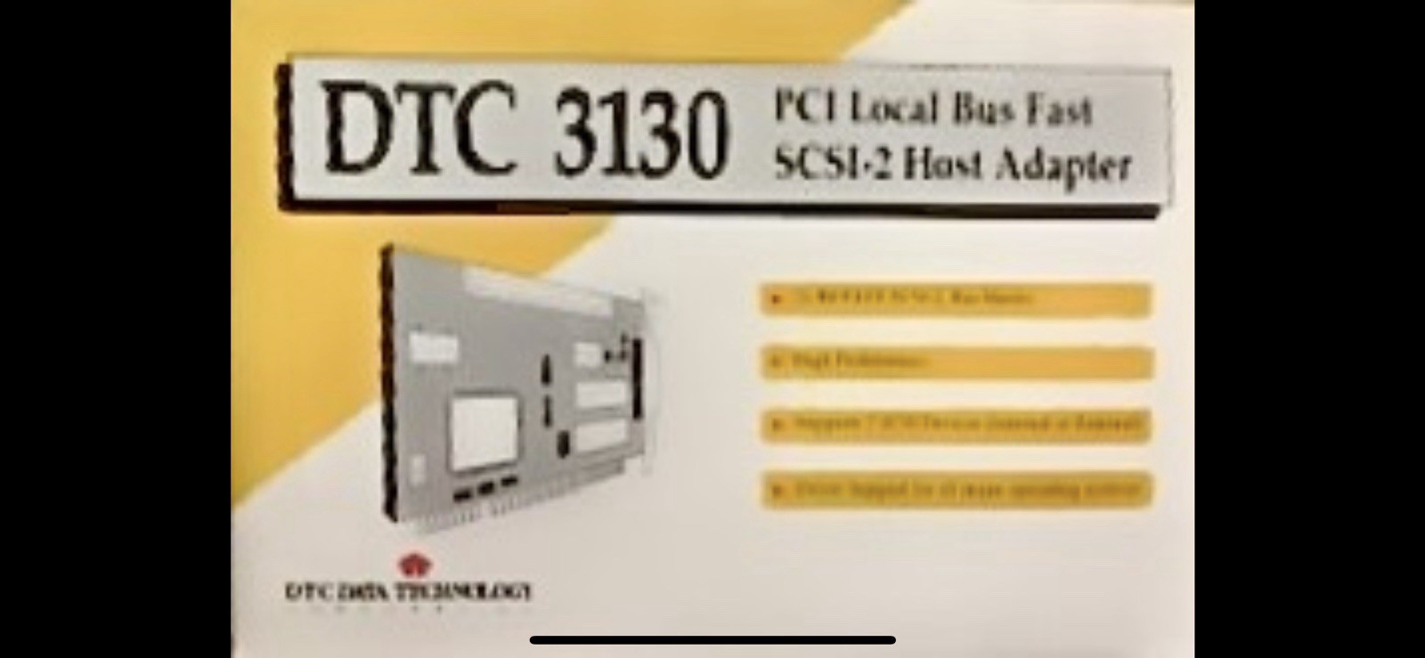 Ultra Fast SCSI DTC PCI CONTROLLER CARD W/ Internal HD Drive Port PC WIN Tested