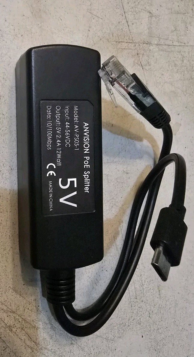 4 Pack ACTIVE PoE Splitter Power Over Ethernet IEEE 802.3af Micro USB 5V 2.4A