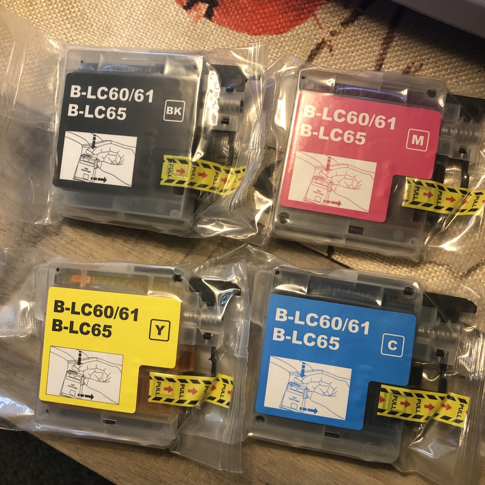 New Genuine Brother LC61 4PK Ink Cartridges MFC-j410w,j415w,j630w