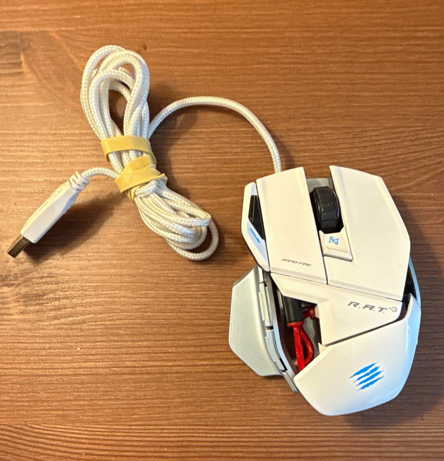Mad Catz R.A.T. 3 Wired USB Optical Gaming Mouse 3500 DPI 5-Button White