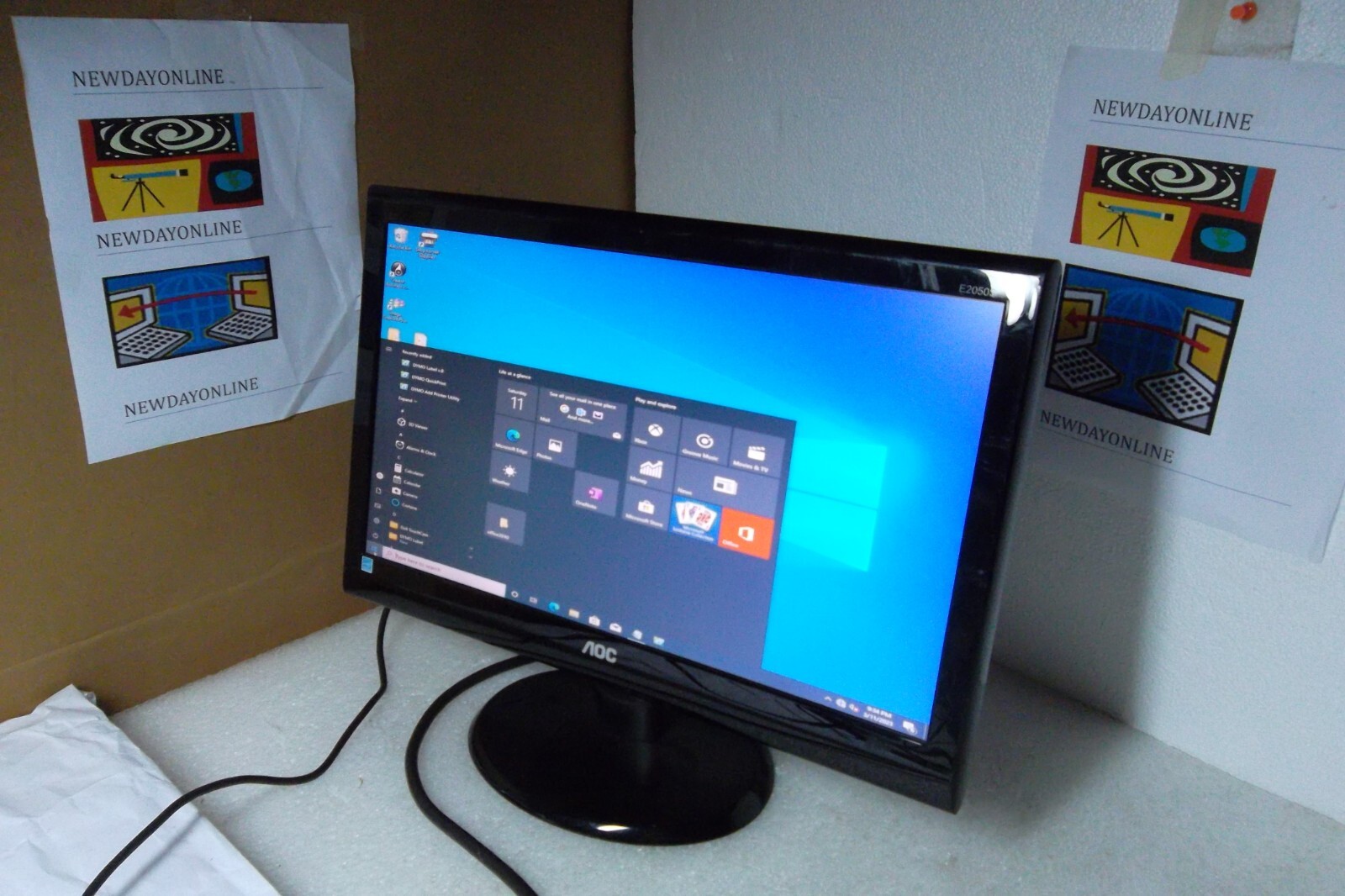 AOC E2050SWD LED Monitor Widescreen VGA DVI-D w/HDCP E2050S 195LM00002