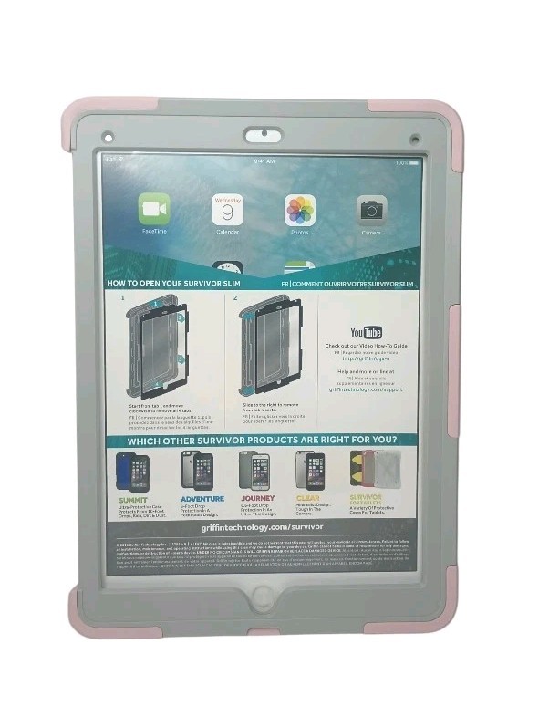 Griffin Survivor Slim iPad Pro 12.9" Case Ultra-Protective Impact-Resistant Pink
