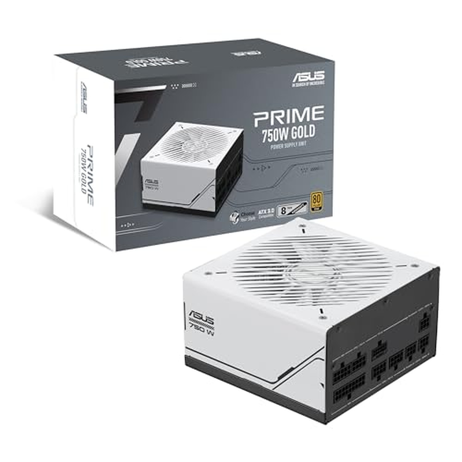 ASUS Prime 750W Gold (750 Watt, ATX 3.1 Compatible, Fully Modular Power Suppl...
