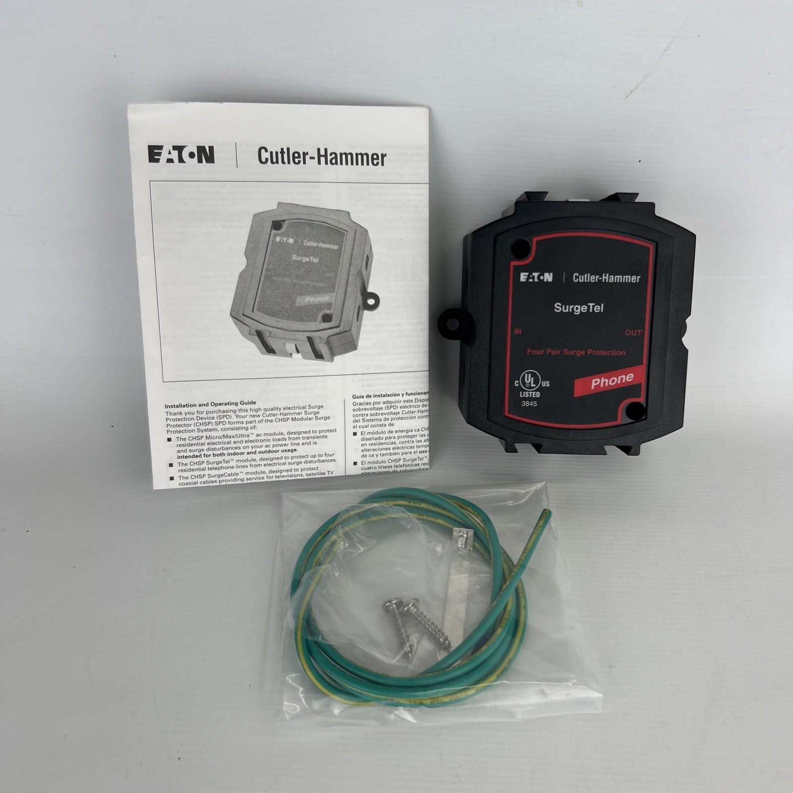 Eaton Complete Home SurgeTel Trap Phone/DSL/Fax/Modem Protection 80,000 Amp