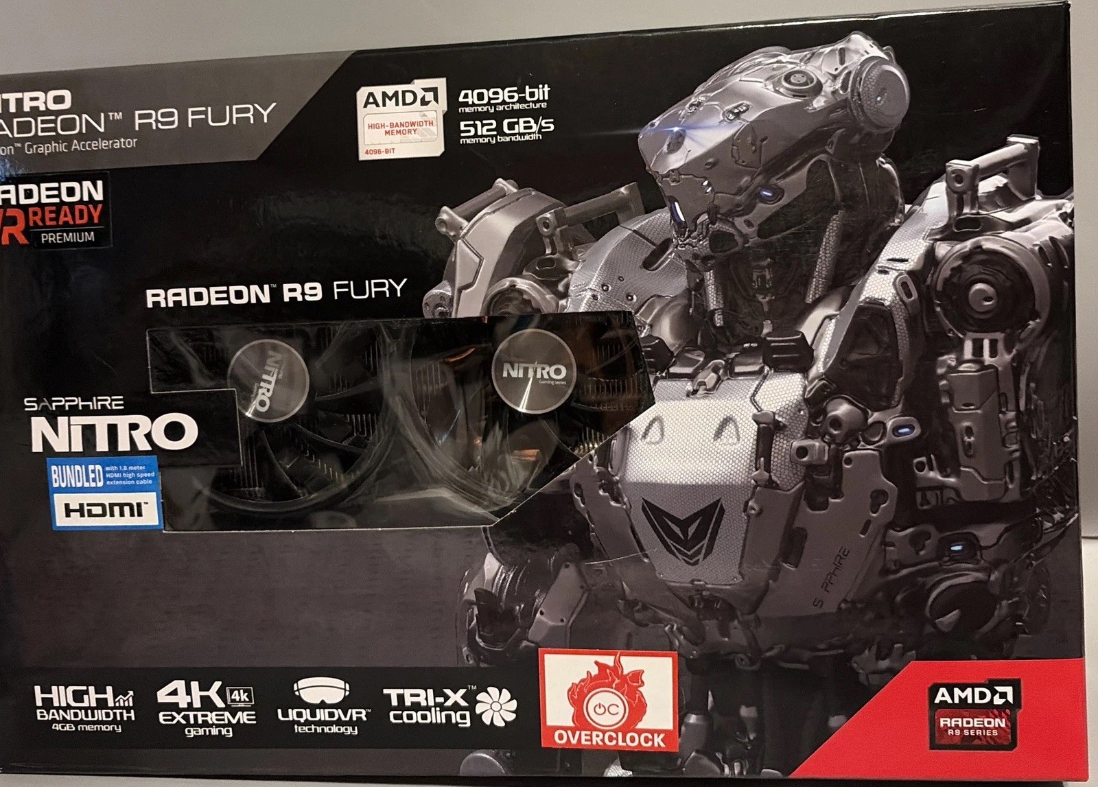 Sapphire Nitro Radeon R9 Fury 4GB HBM Tri-X OC+ UEFI 11247-03-40G New In Its Box