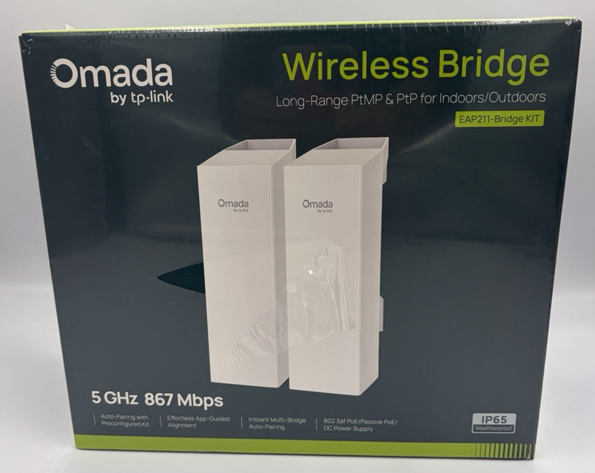 TP-Link Omada EAP211-Bridge KIT 5 GHz 867 Mbps IP65 Sealed NEW