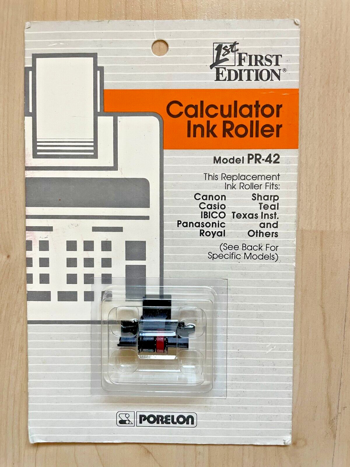 Porelon PR42 Calculator Ink Roller Black/Red  Product Code 478