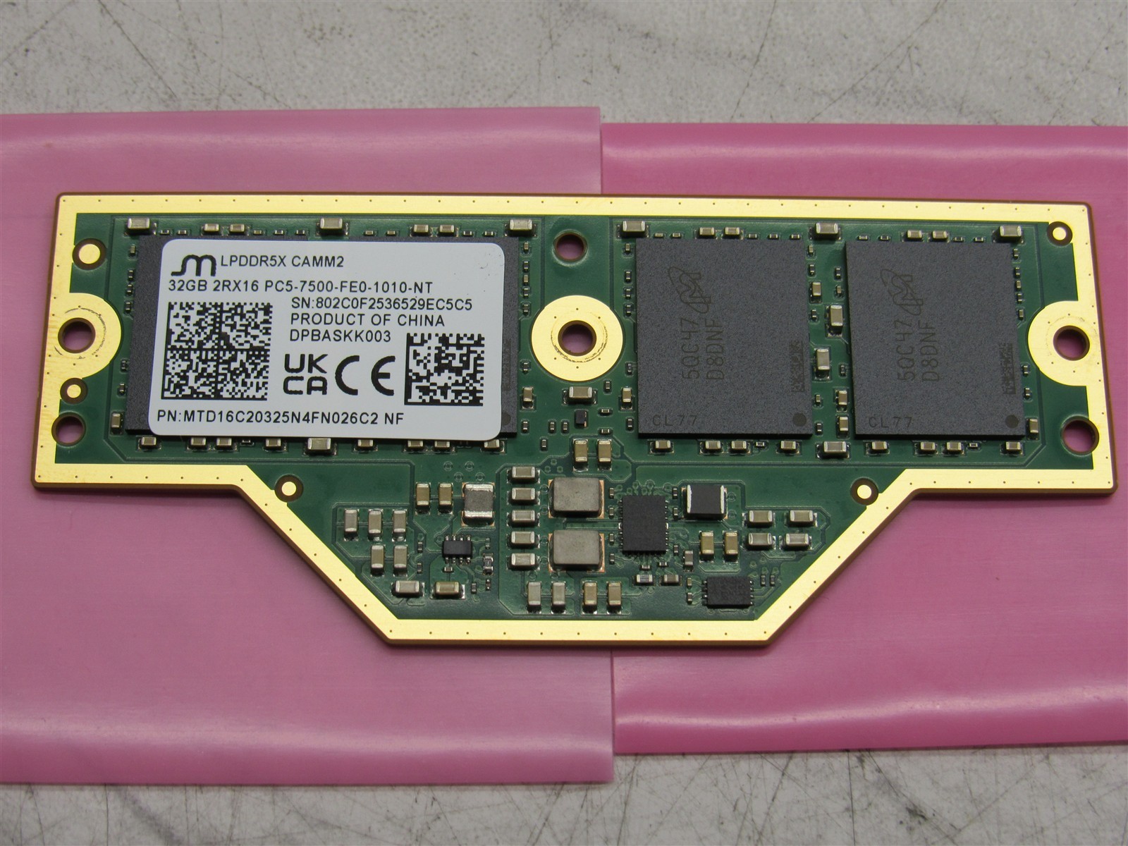 Dell Micron 32 GB Memory Module - DDR5 SDRAM - 3750 MHz - MTD16C20325N4FN026C2