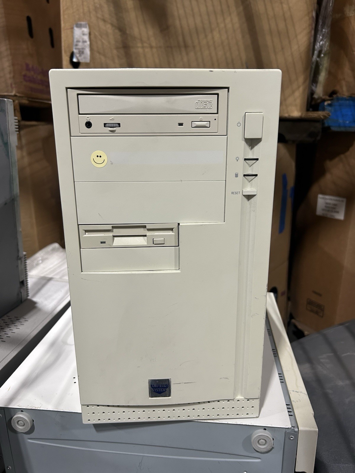 Vintage Inwin A500 ATX Beige Computer Case + CD/Floppy/PSU