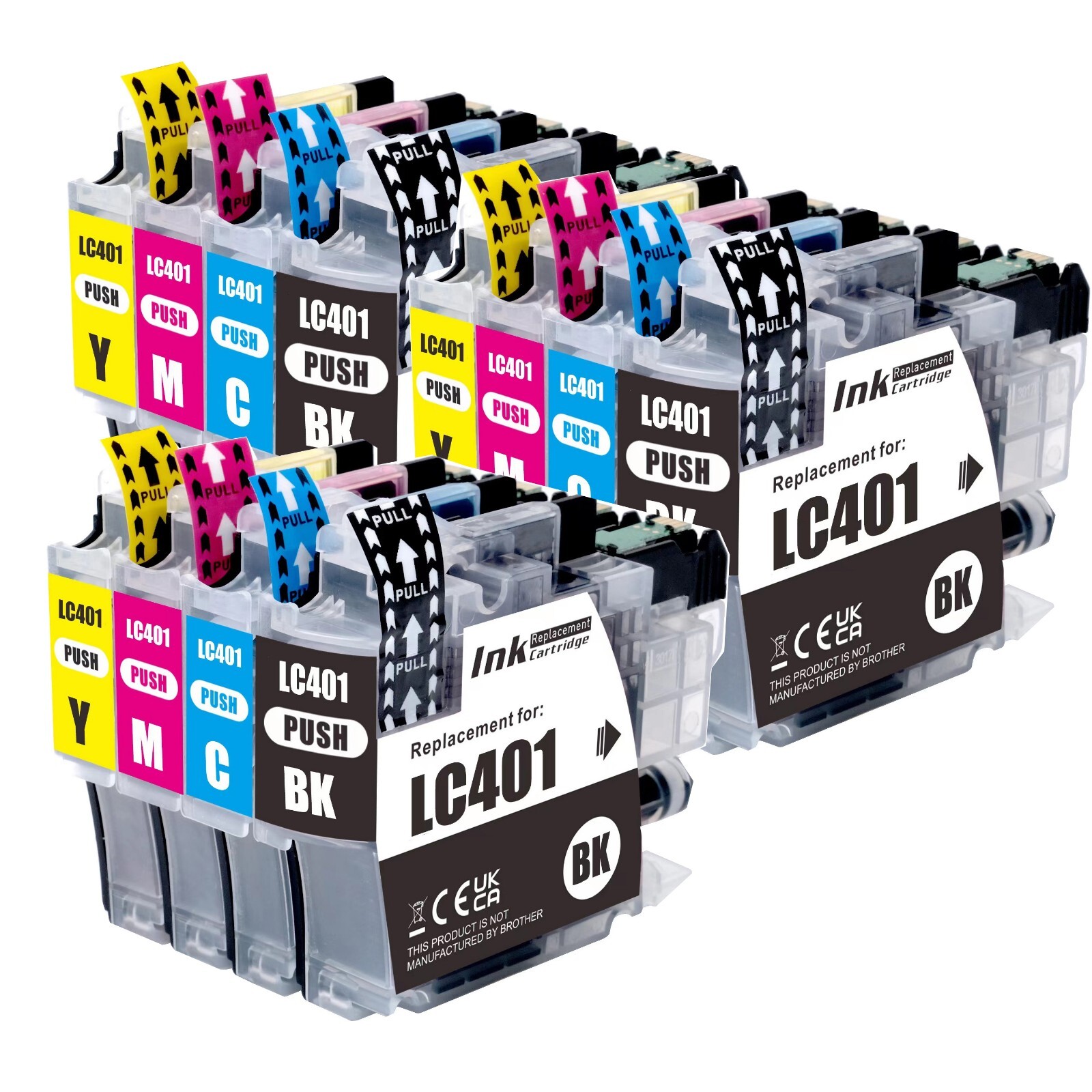 12 PK Premium Ink fits LC401 Brother Printer MFC-J1010DW MFC-J1012DW MFC-J1170DW